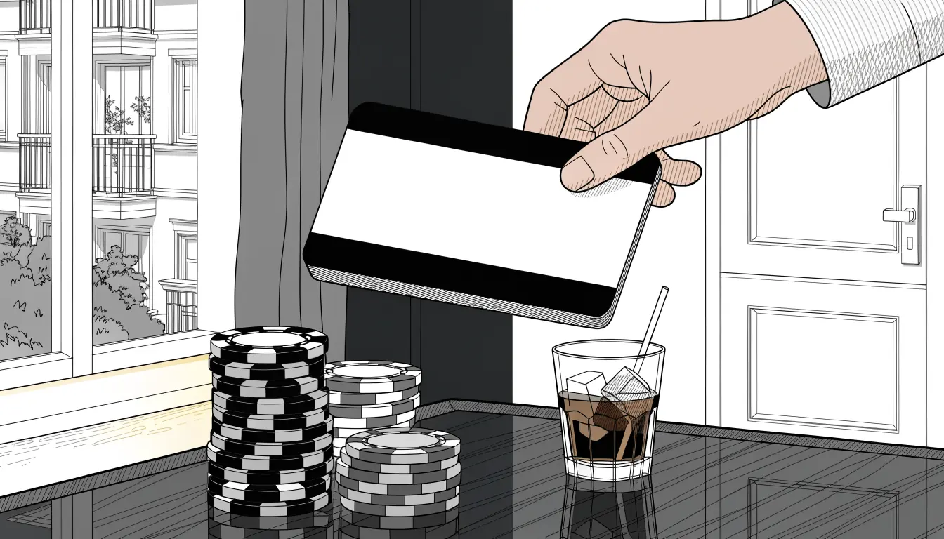 Gutschein über einem Casino-Tisch mit Spielchips